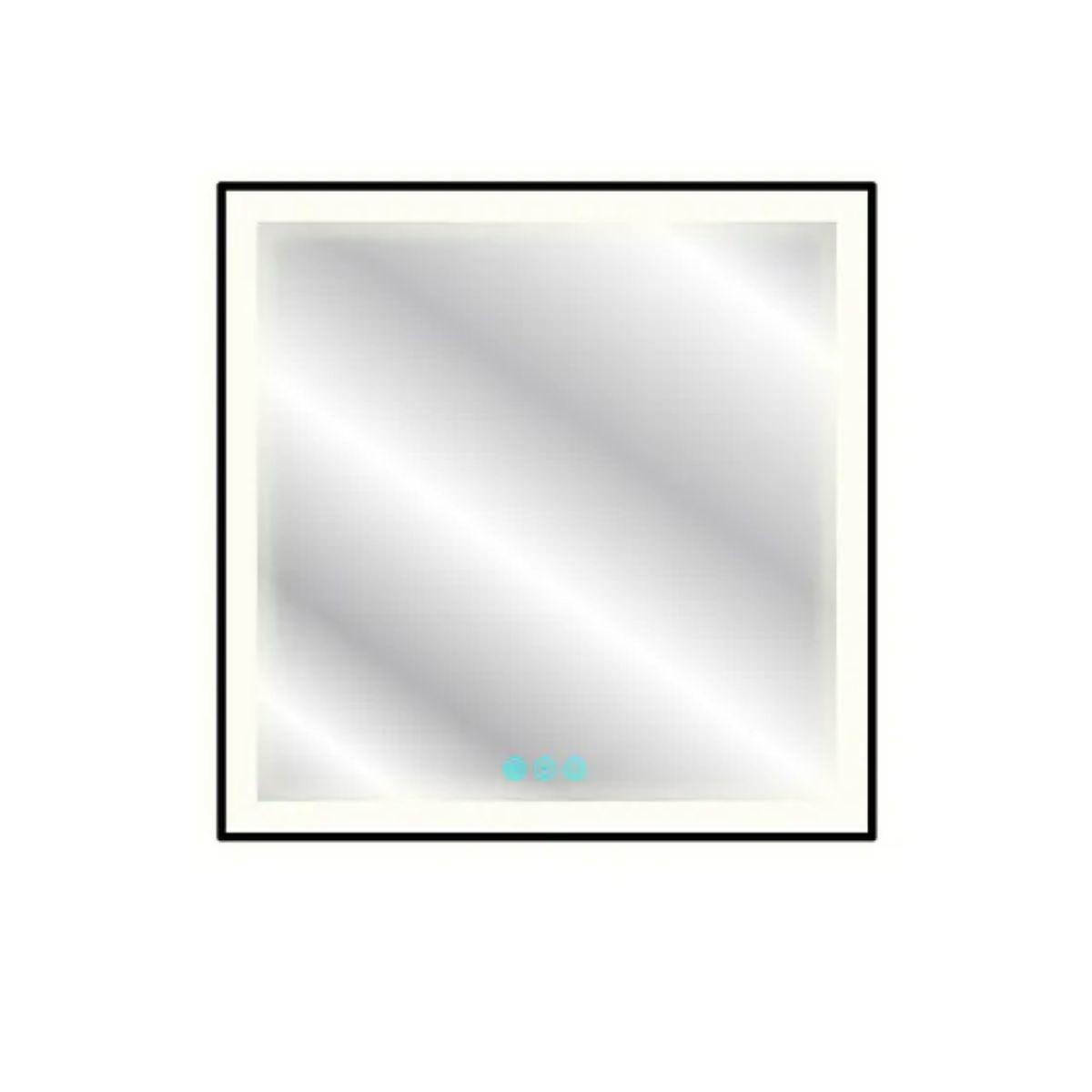 M21 Black Frame 36 In. X 36 In. LED Bathroom Vanity Mirror - Bees Lighting
