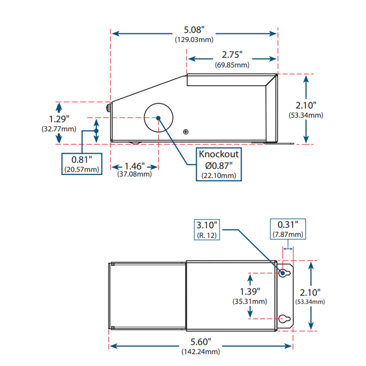 M-Series 60 Watts, 12VDC Magnetic LED Driver, MLV Triac Dimming, 120V Input - Bees Lighting