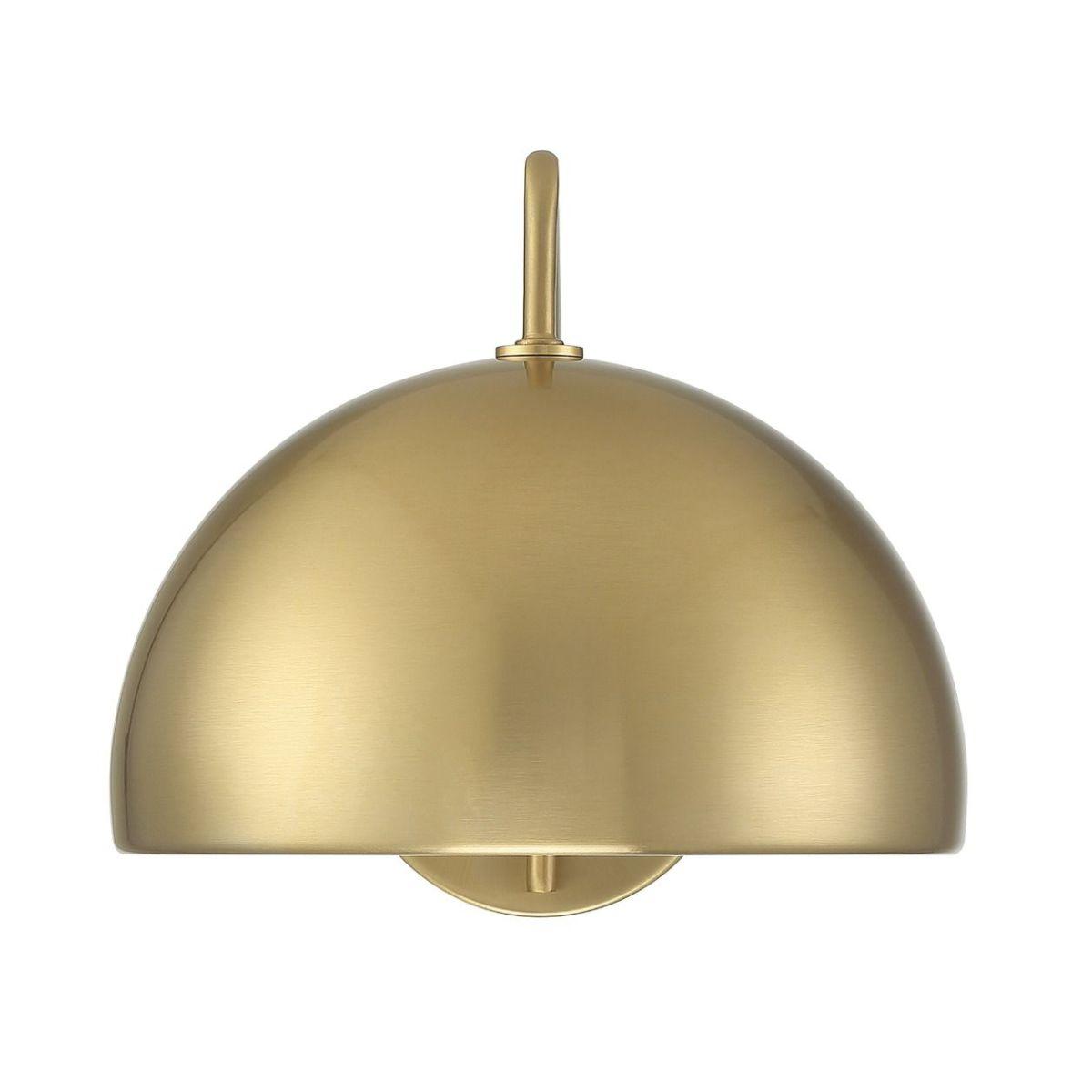Meridian 10 in. Armed Sconce Natural Brass finish