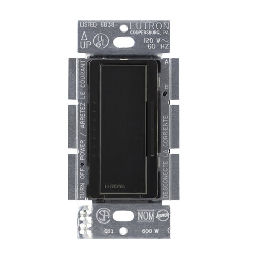 Maestro Digital Dimmer Switch, 600-Watt, Single-Pole or Multi-Location, Black - Bees Lighting