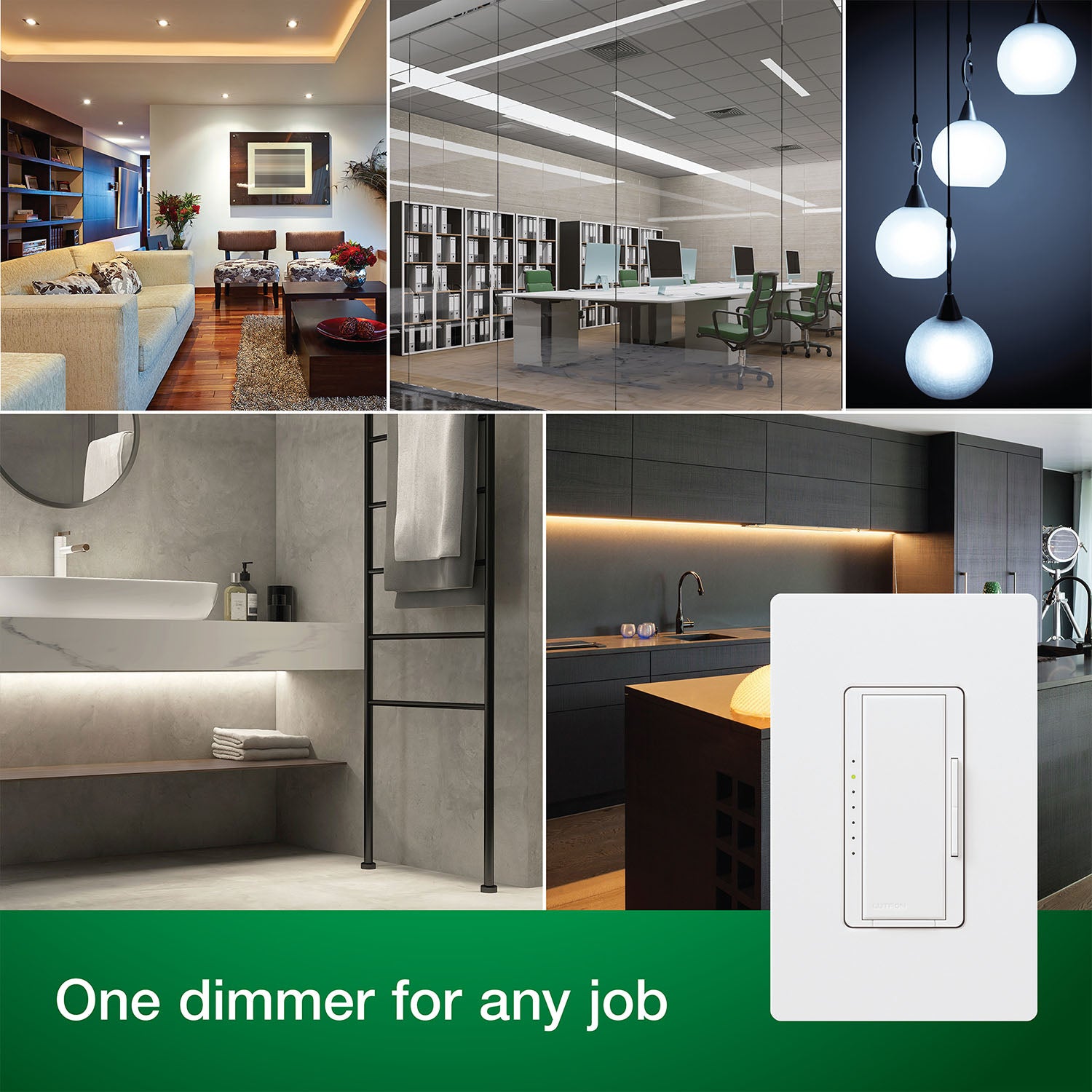 Maestro PRO LED+ Tap Dimmer Switch, 250W LED, 500W ELV, Single Pole or Multi-Location, Light Almond - Bees Lighting