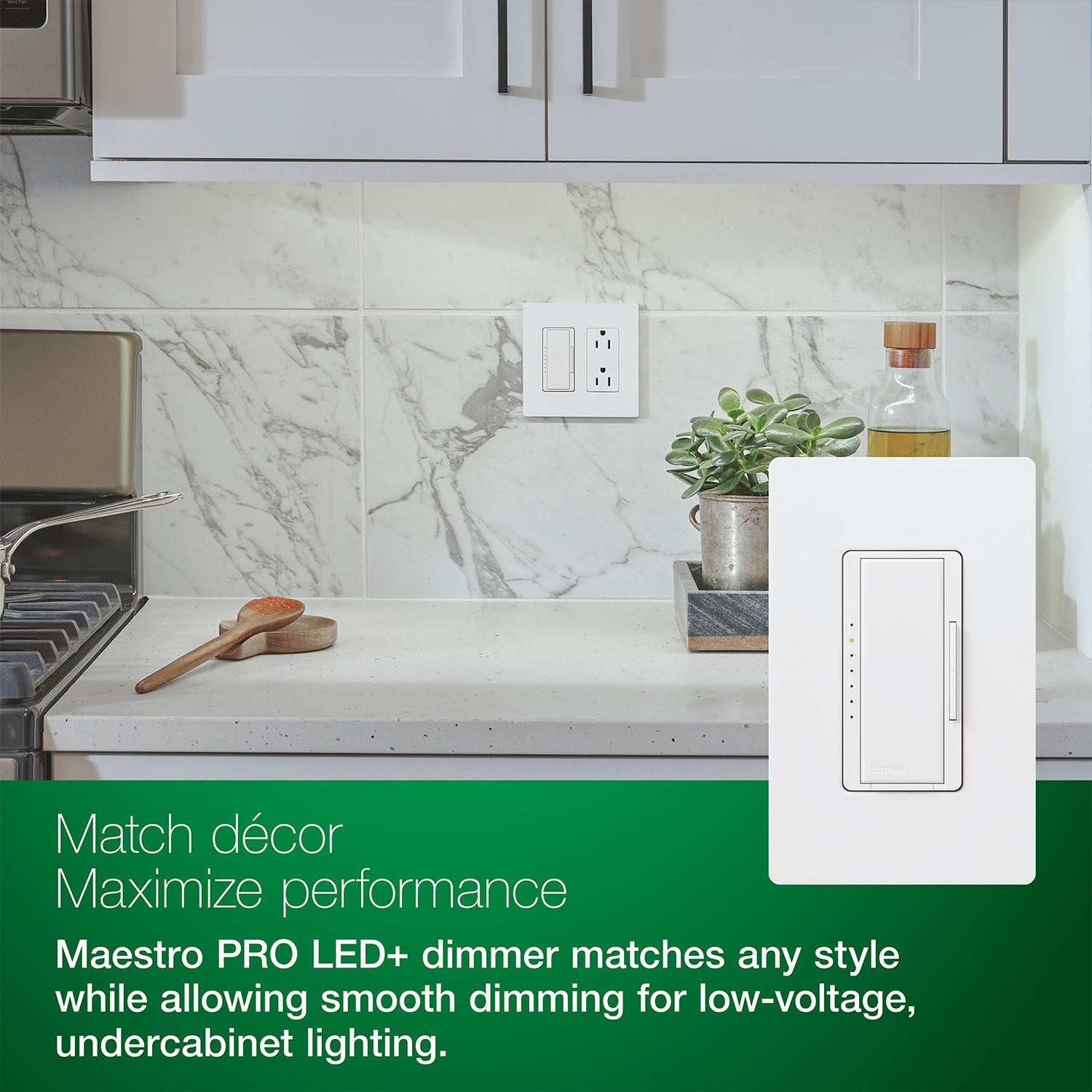Maestro PRO LED+ Tap Dimmer Switch, 250W LED, 500W ELV, Single Pole or Multi-Location, Light Almond - Bees Lighting