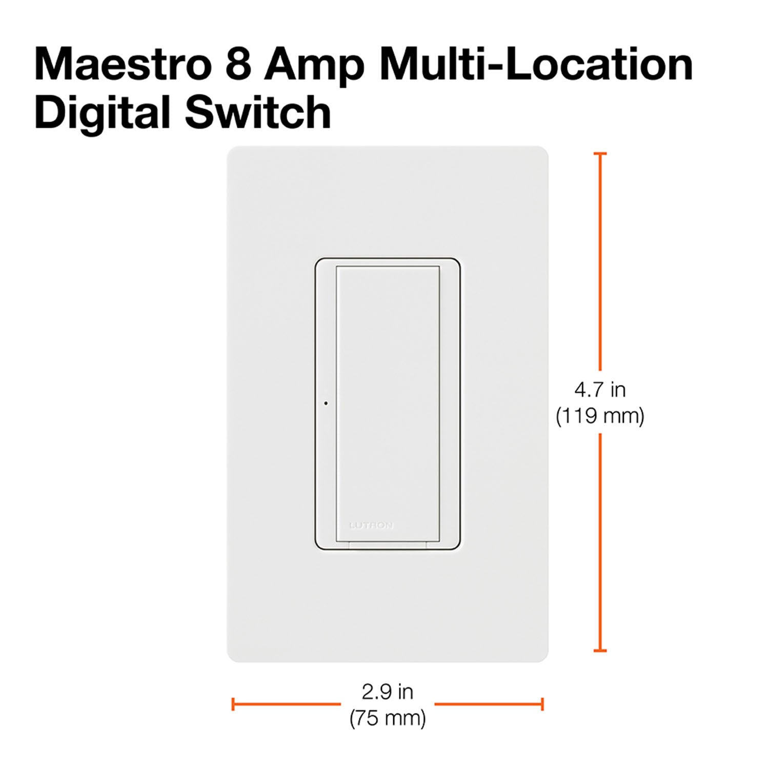 Maestro Tap Light Switch, 8A Single Pole/Multi-Location, White - Bees Lighting