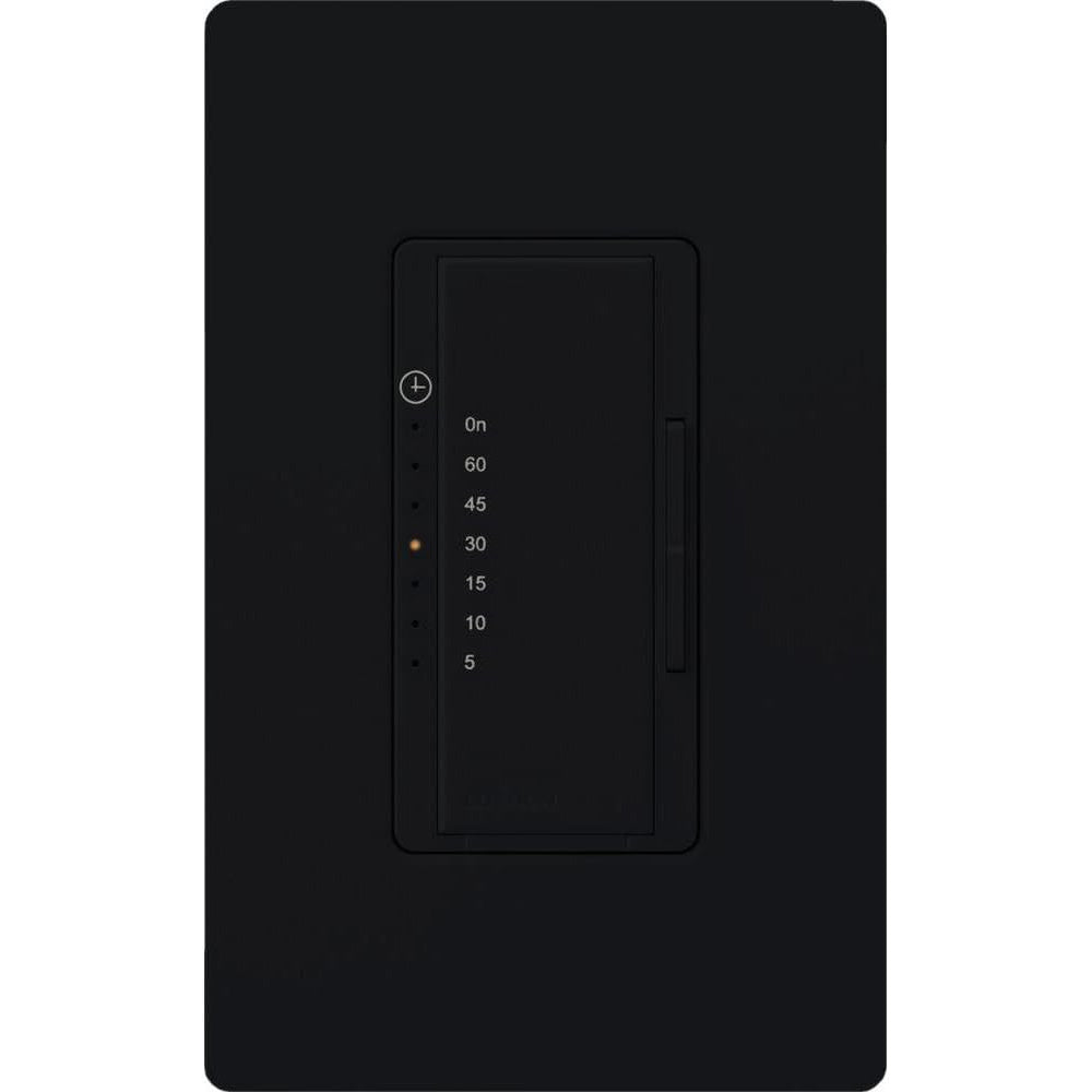 Maestro Countdown Timer Switch, 5-60 Minutes, 3A Fan|150W LED, Black - Bees Lighting