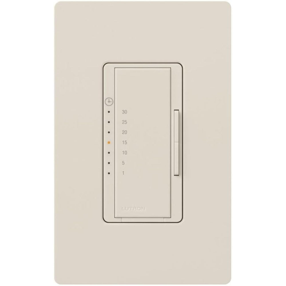 Maestro Countdown Timer Switch, 5-60 Minutes, 3A Fan|150W LED, Light Almond - Bees Lighting