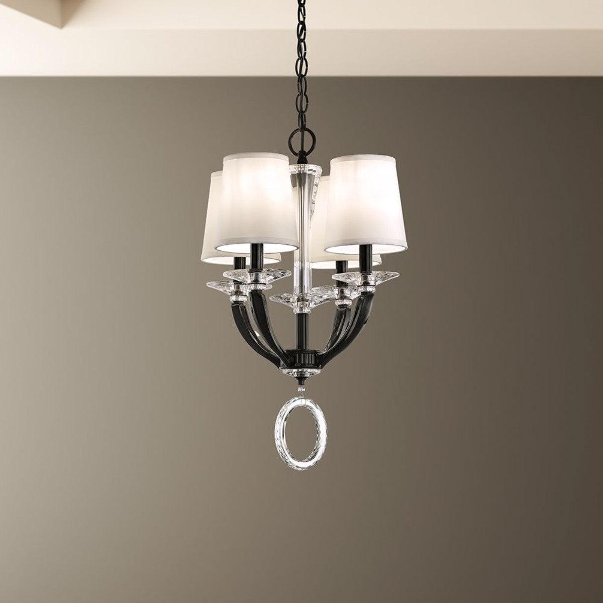 Emilea 16 inch 4 Lights Pendant with Clear Optic Crystals