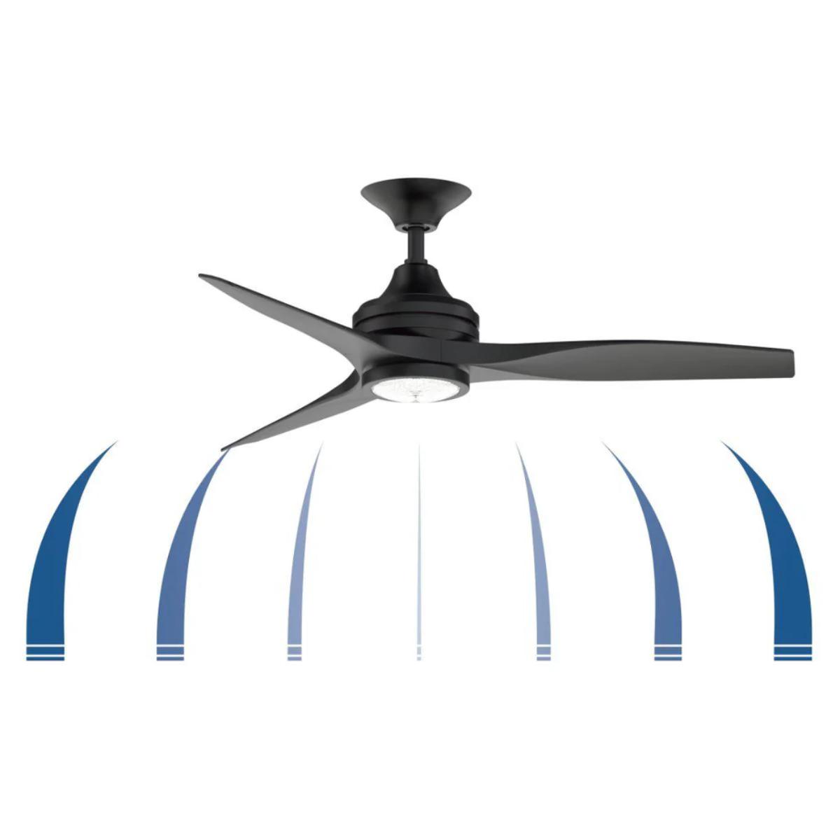 Spitfire Black 48 in. Ceiling Fan Motor, Blades Sold Separately - Bees Lighting