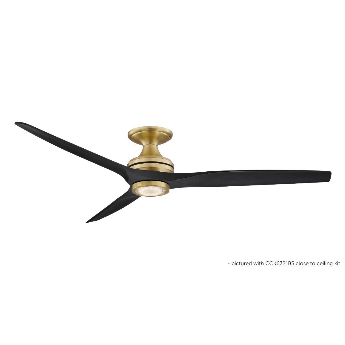 Spitfire Brushed Brass 60 in. Ceiling Fan Motor, Blades Sold Separately - Bees Lighting