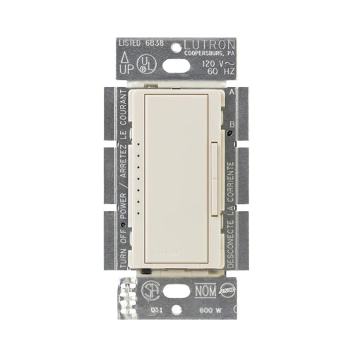 Maestro LED+ Dimmer Switch, 150-Watt, Single Pole or Multi-Location, Light Almond - Bees Lighting