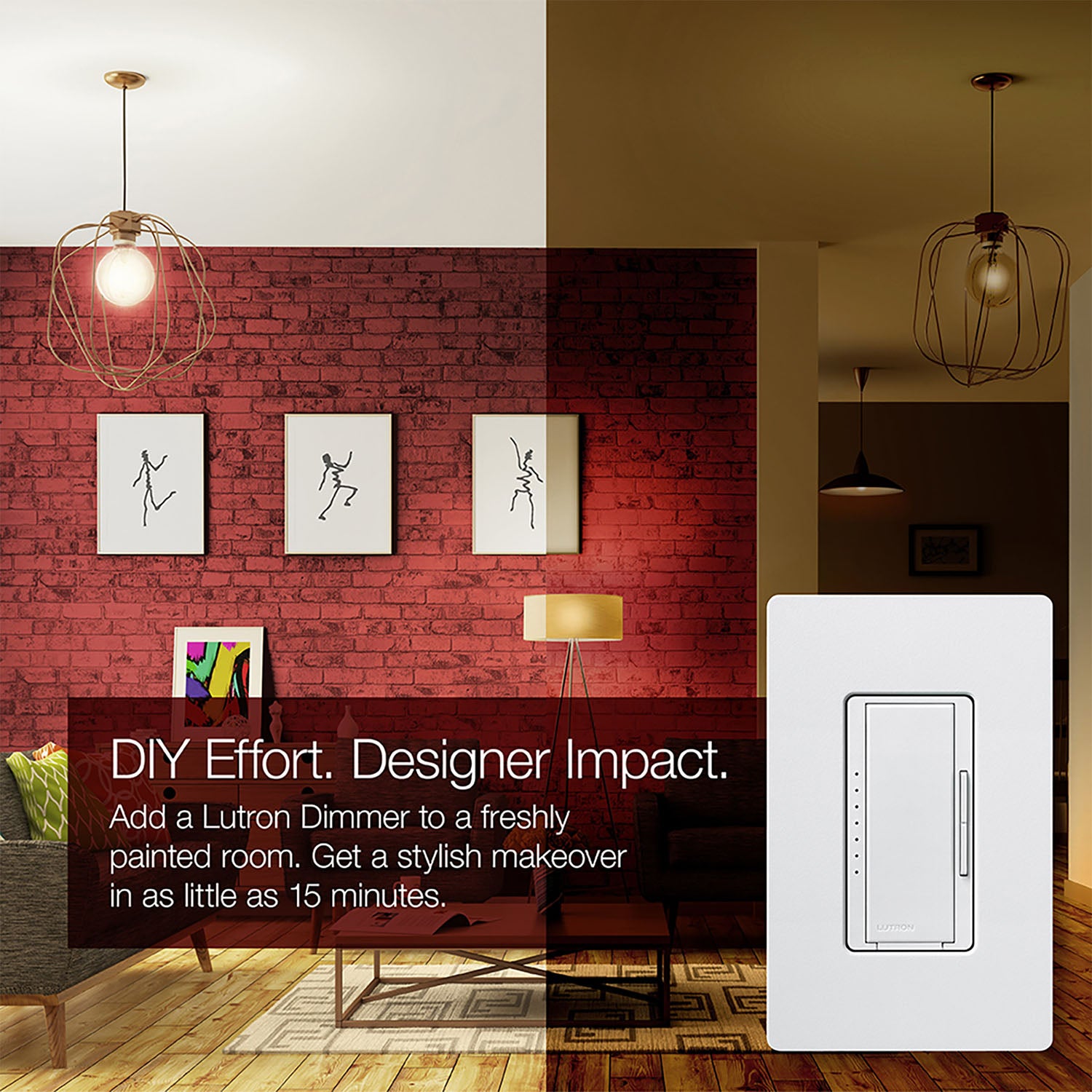 Maestro LED+ Dimmer Switch, 150-Watt, Single Pole or Multi-Location, Light Almond - Bees Lighting