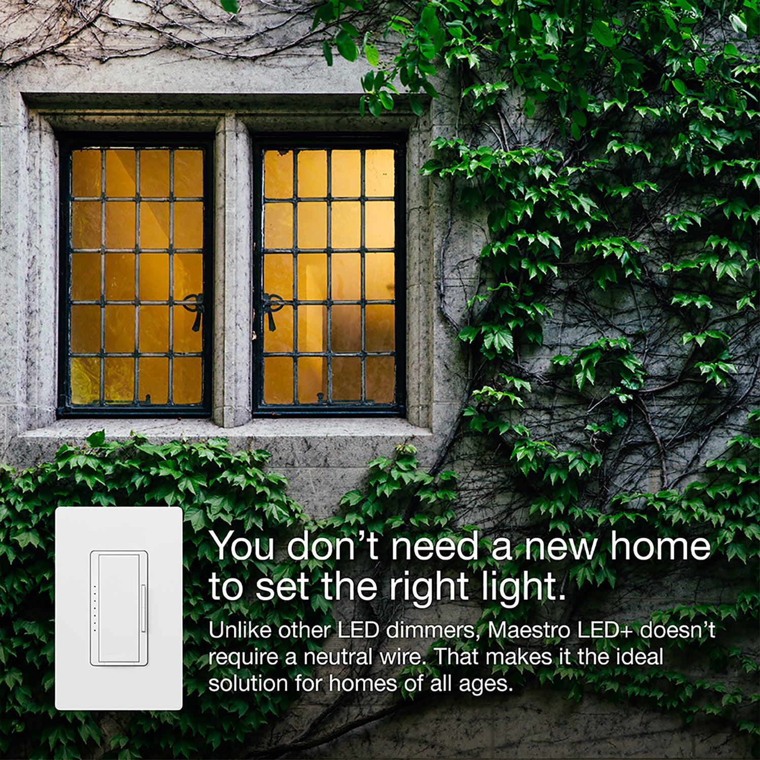 Maestro LED+ Dimmer Switch, 150-Watt, Single Pole or Multi-Location, Light Almond - Bees Lighting