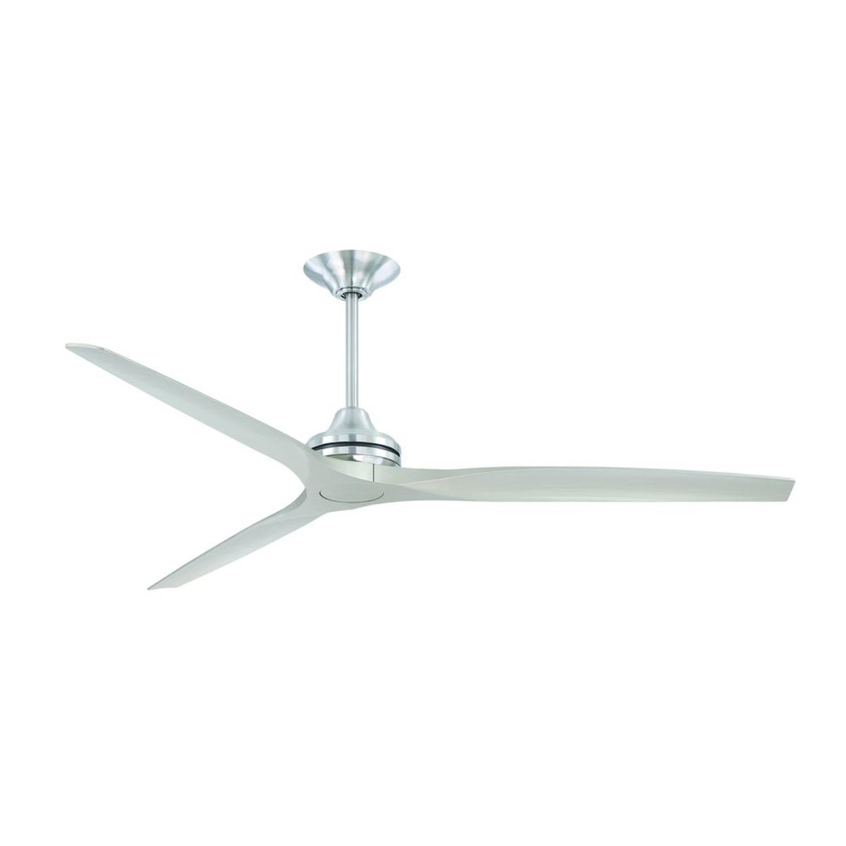 Spitfire DC Brushed Nickel 72 in. Ceiling Fan Motor, Blades Sold Separately - Bees Lighting