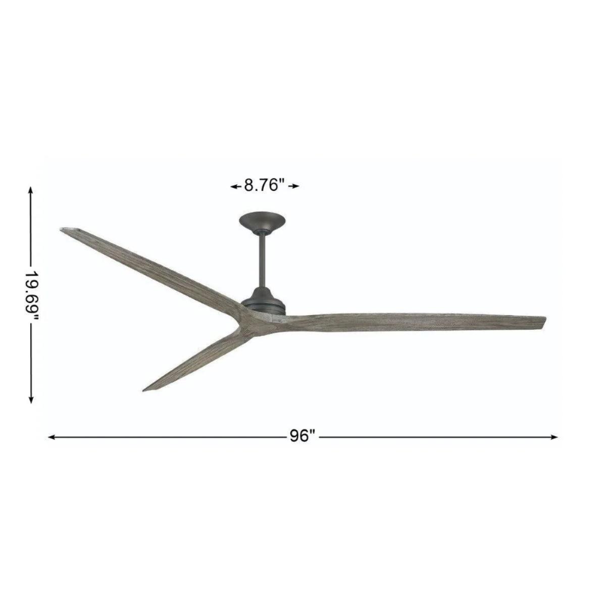 Spitfire DC Matte Greige 96 in. Ceiling Fan Motor, Blades Sold Separately - Bees Lighting