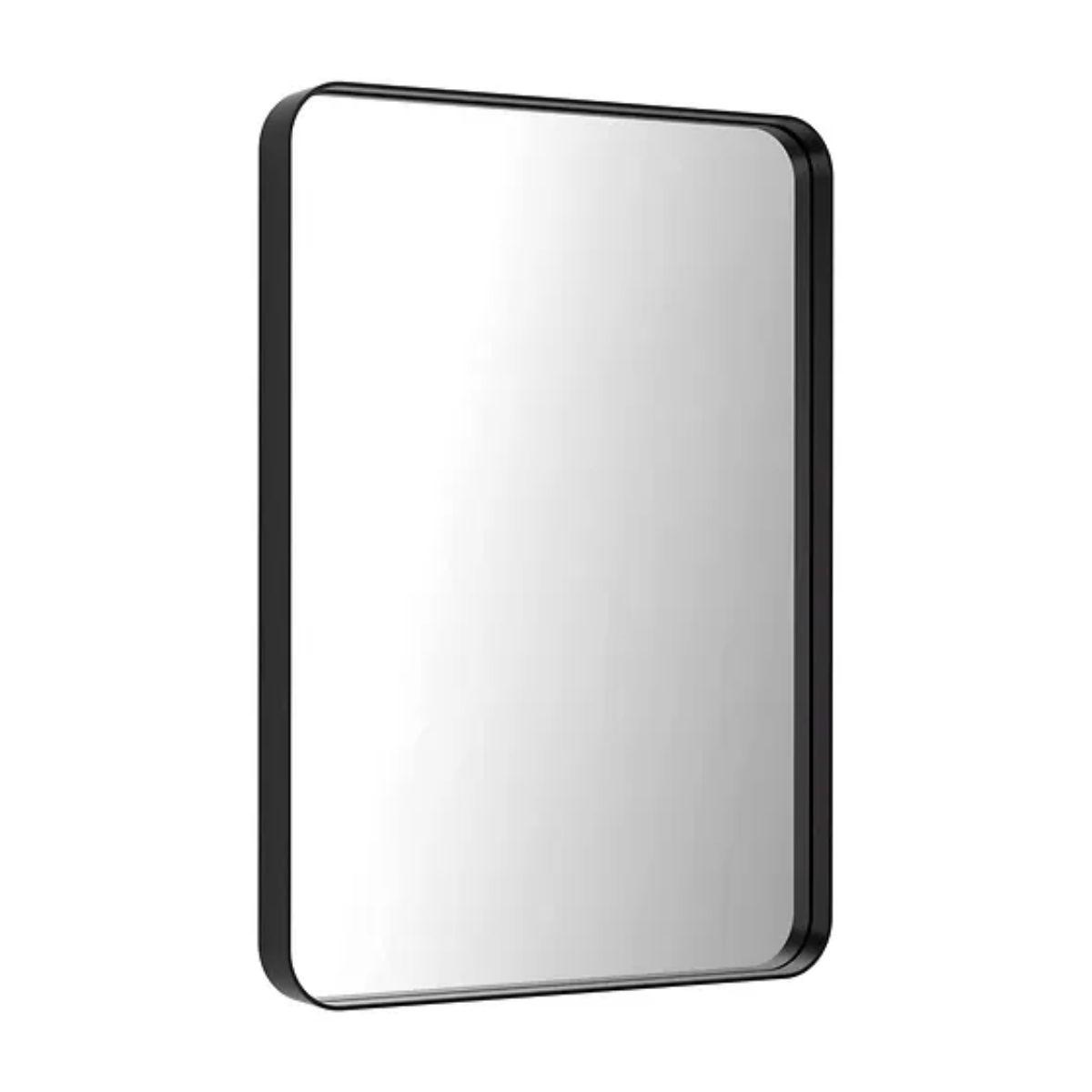 Raven 22 In. X 30 In. Black Aluminum Frame Mirror - Bees Lighting