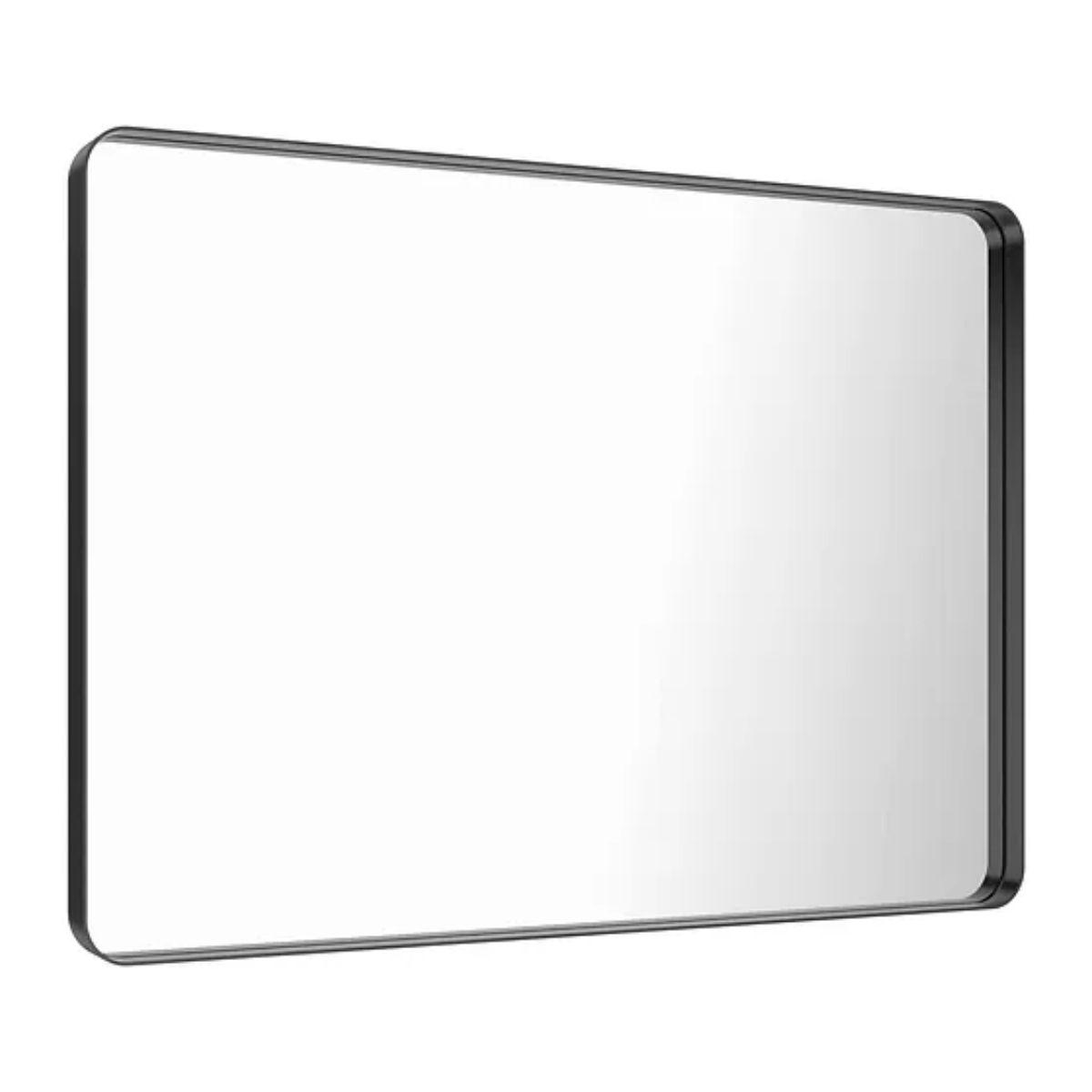 Raven 36 In. X 48 In. Black Aluminum Frame Mirror - Bees Lighting