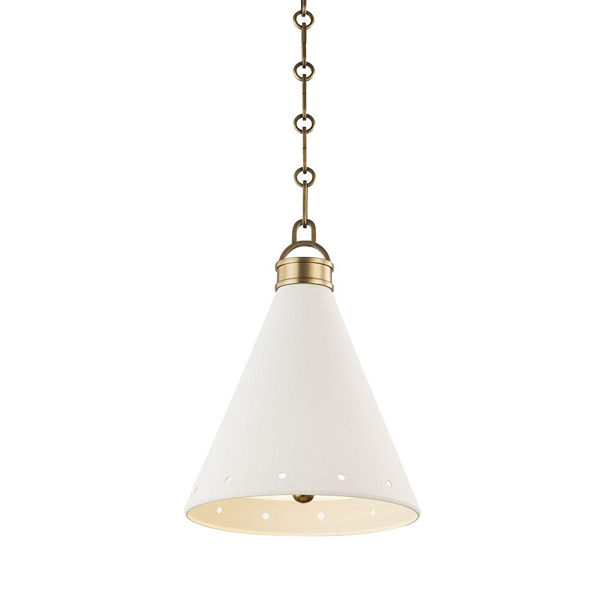 Plaster No.1 10 In. Pendant Light White Finish - Bees Lighting
