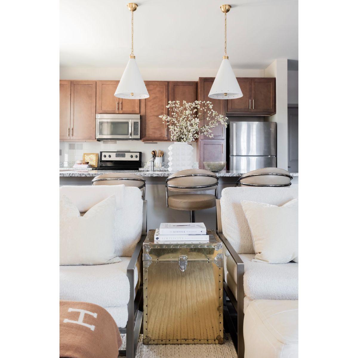 Plaster No.1 15 In. Pendant Light White Finish - Bees Lighting