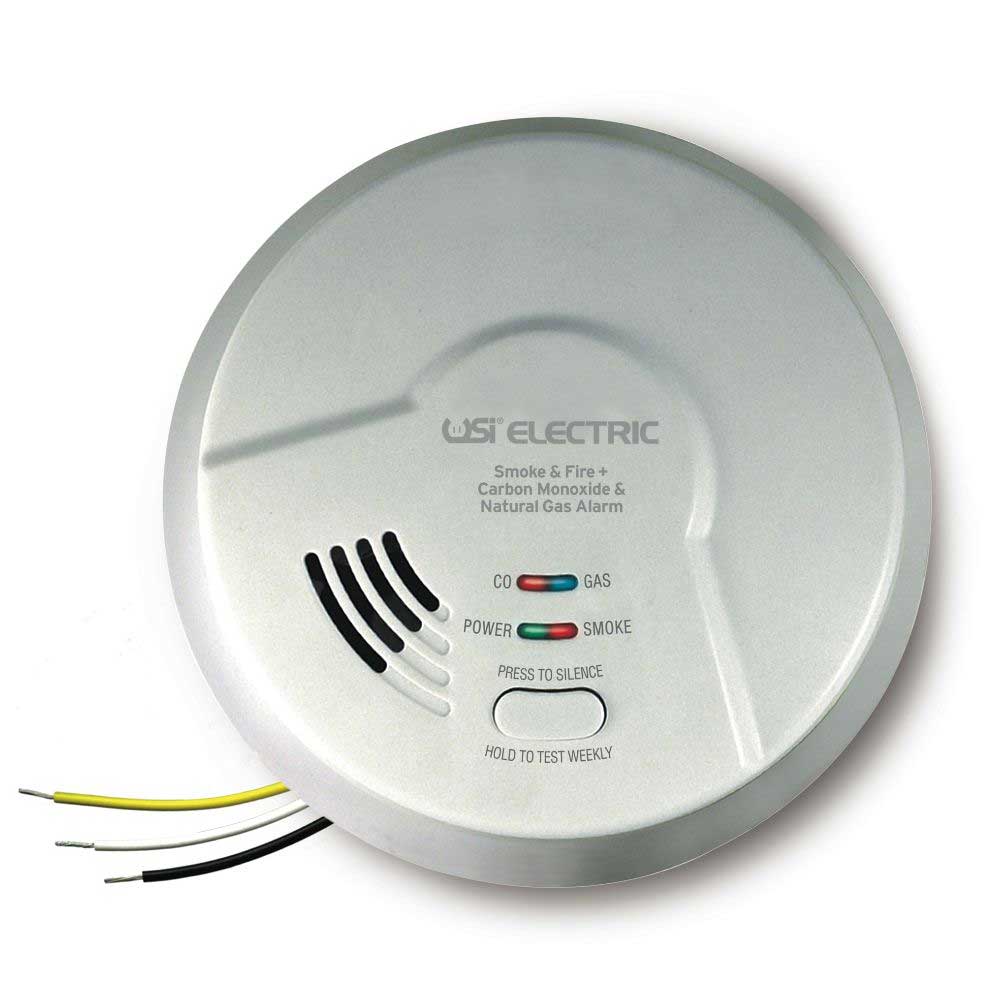 Smoke, Carbon Monoxide, and Natural Gas Detector IoPhic Sensor Hardwired with 9V Battery - Bees Lighting