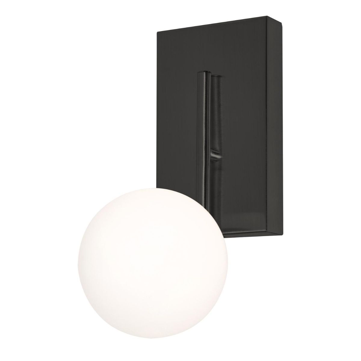 Metropolitan 12 in. LED Bath Sconce Black Finish White Shade - Bees Lighting