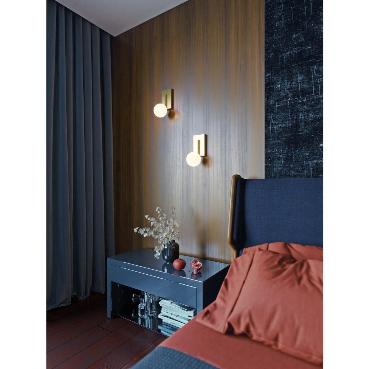 Metropolitan 12 in. LED Bath Sconce Satin Brass Finish White Shade - Bees Lighting