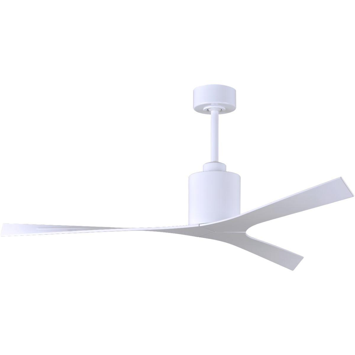 Molly 56 Inch Propeller Outdoor Ceiling Fan With Remote/Wall Control, Gloss White Finish