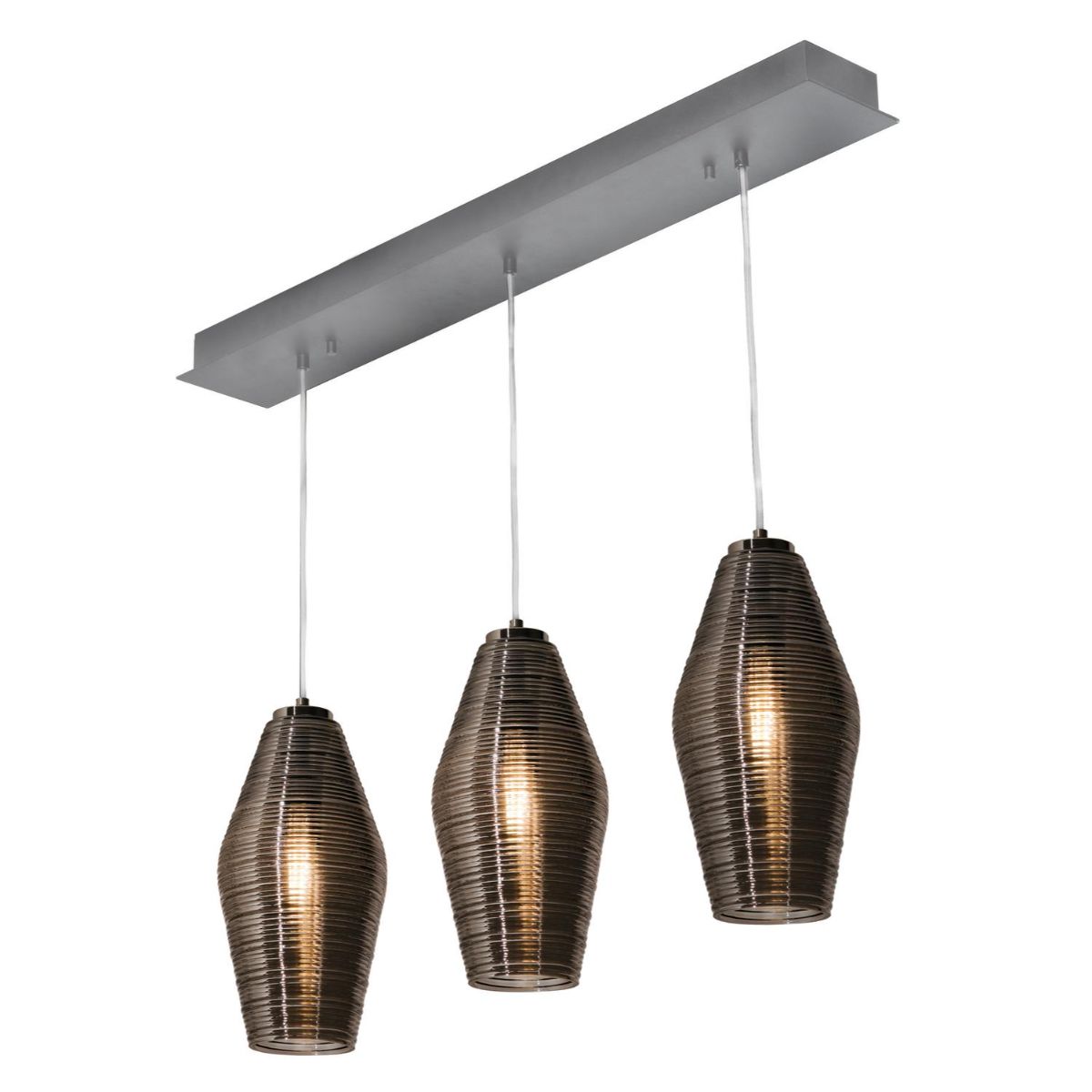 Mila 36 in. 3 Lights Pendant Light Satin Nickel Finish - Bees Lighting