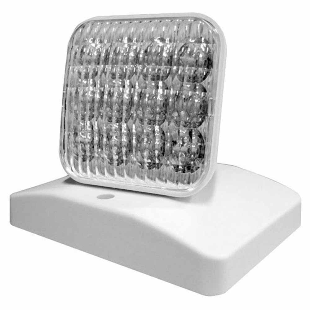 LED Remote Emergency Light Single Lamp Fully Adjustable, White - Bees Lighting