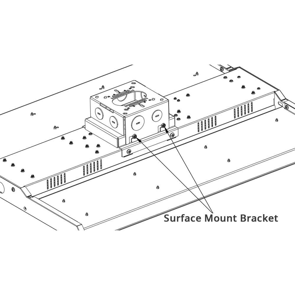 Surface Mount Bracket, for MLH Linear High Bays