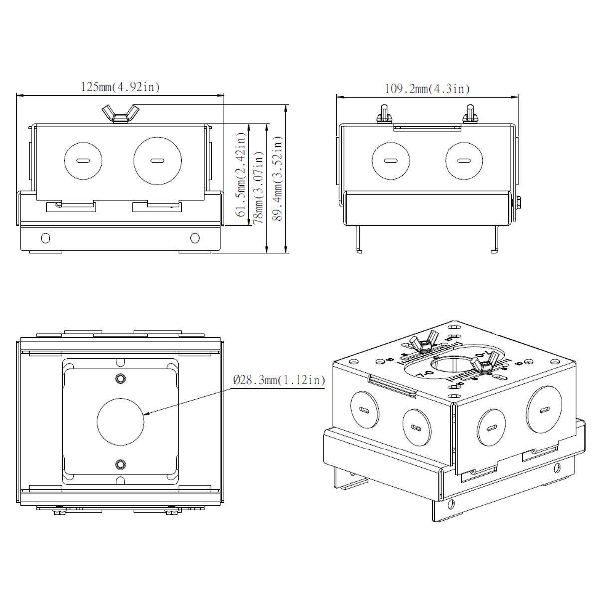 Pendant Mount Bracket, for GLT MLH6 Linear High Bays - Bees Lighting