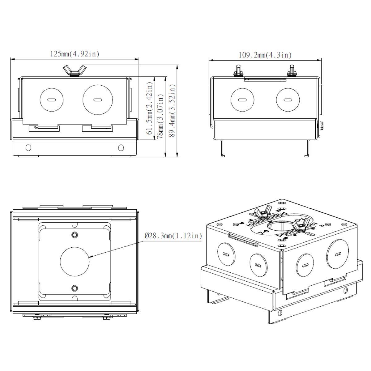 Pendant Mount Bracket, for GLT MLH6 Linear High Bays - Bees Lighting