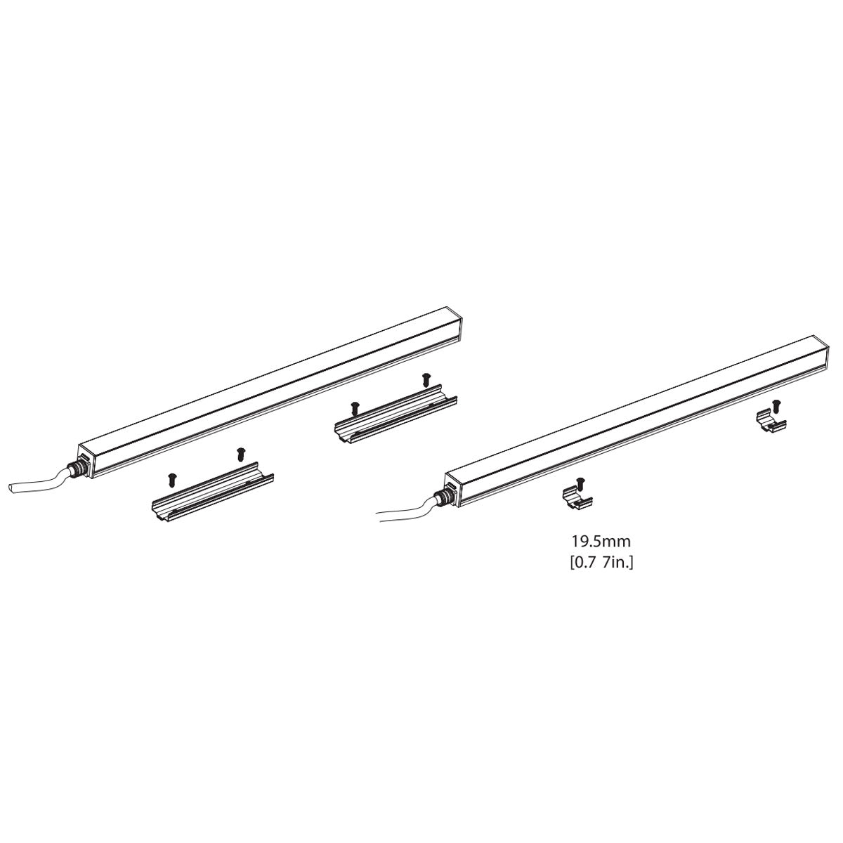 Microlink 120V Task Light 4in Aluminum Mounting Clip - Bees Lighting
