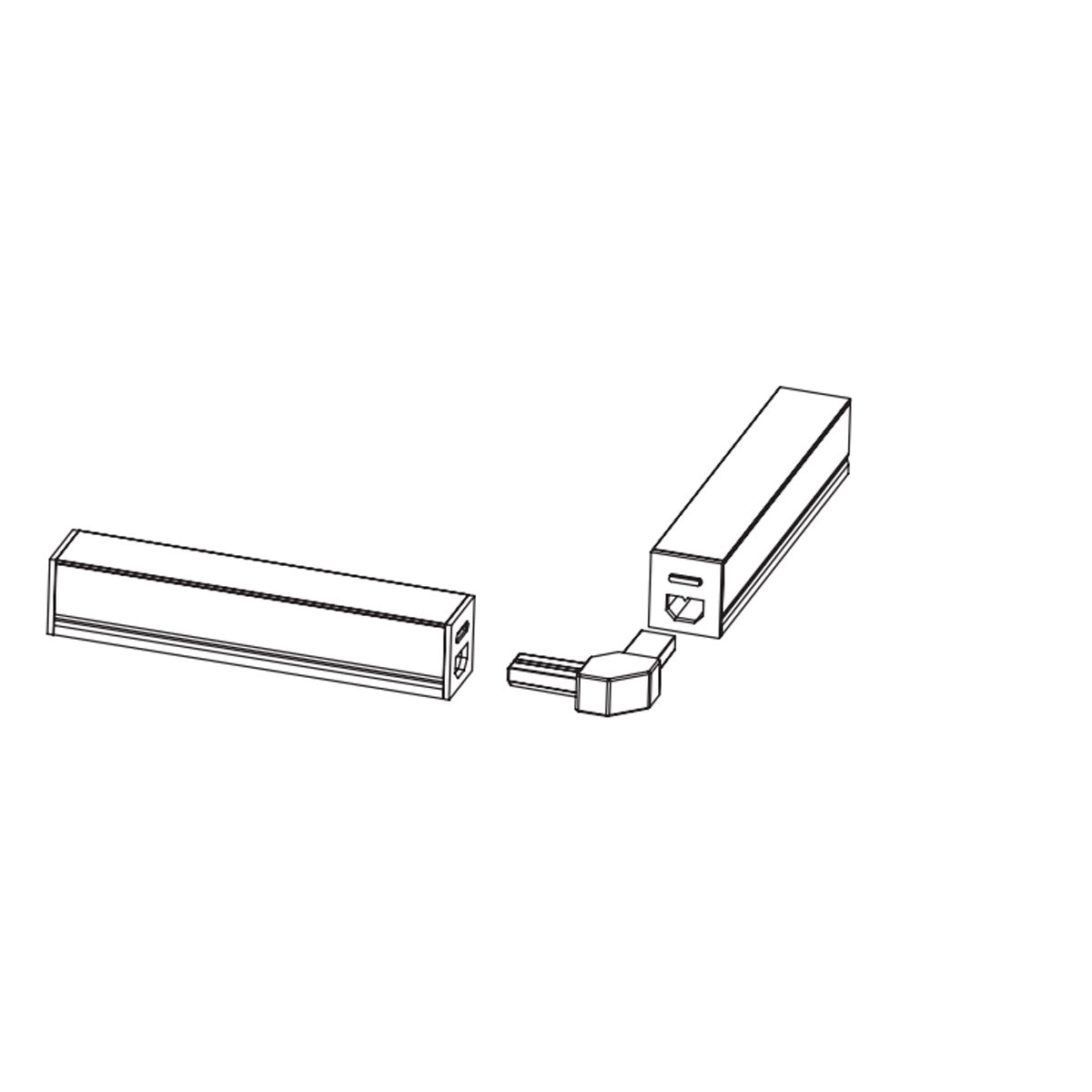 "L" Right Connector for Microlink Bar light