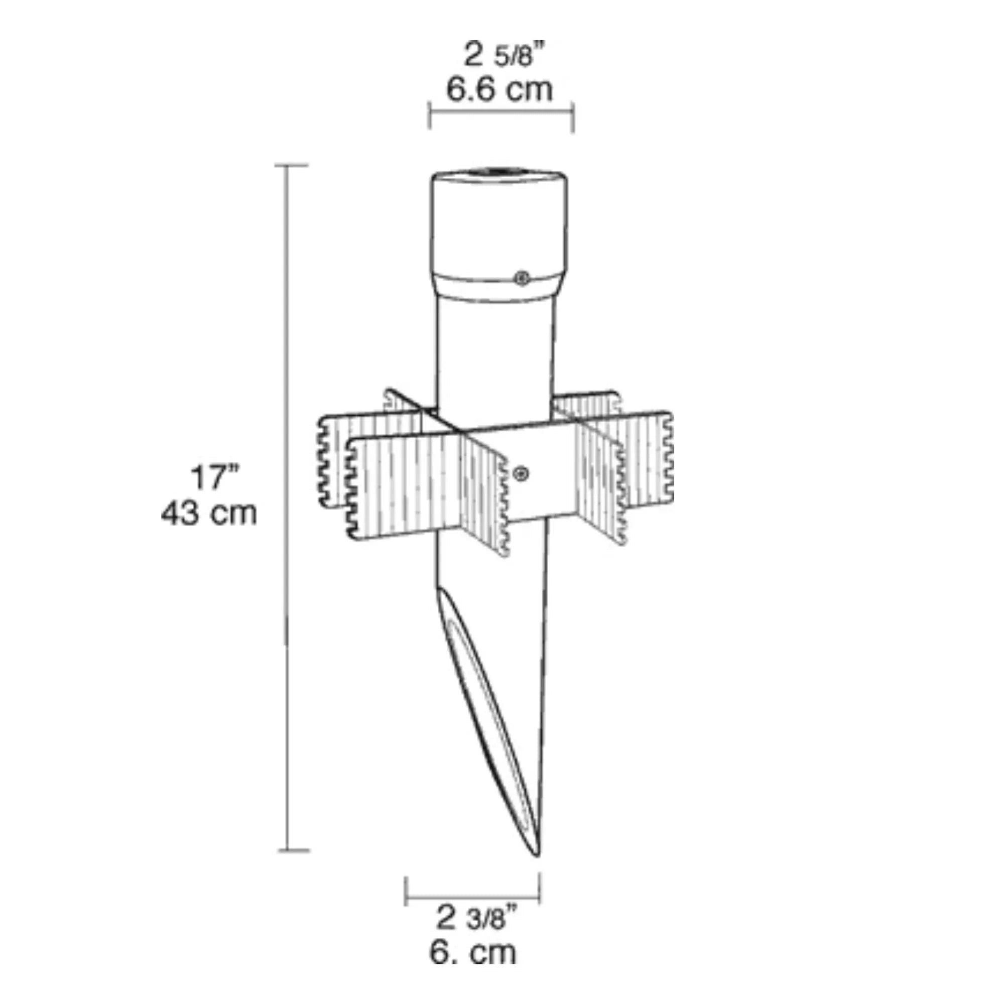 Rab Lighting 17 in. Landscape Mounting Post in Black