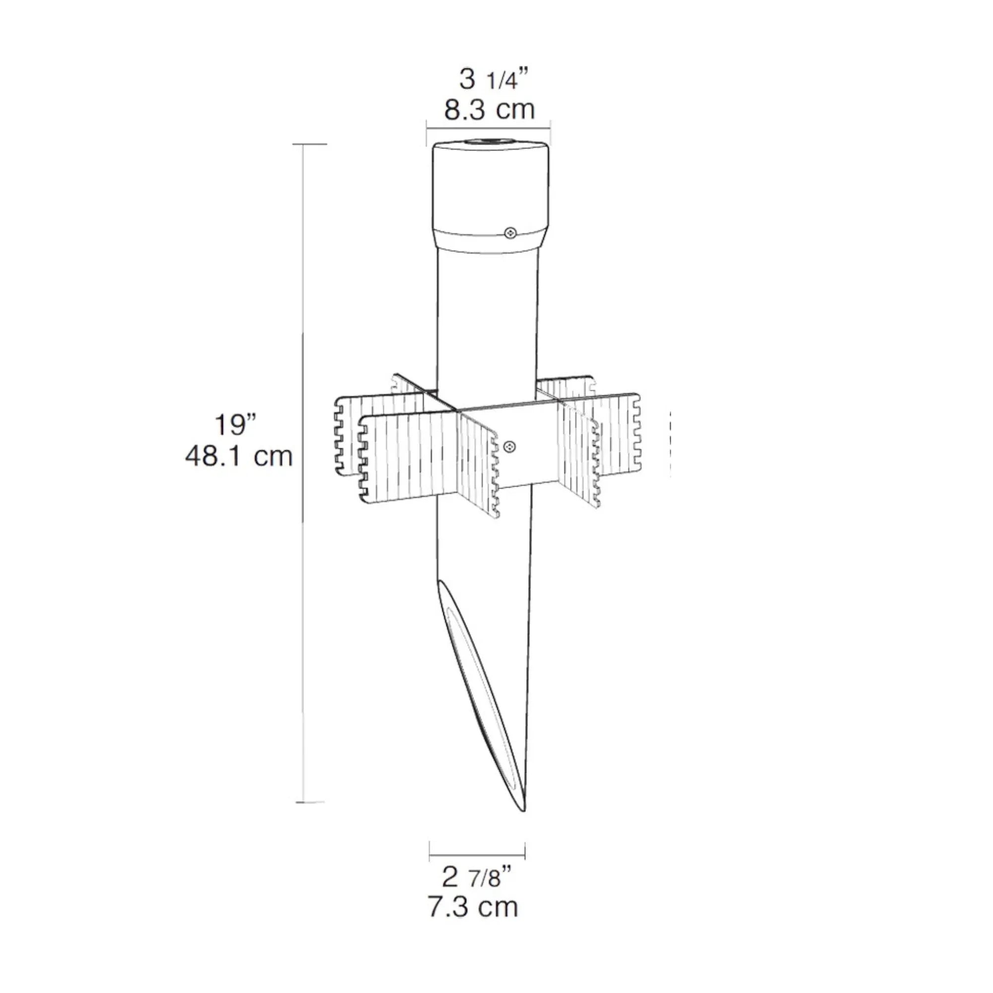 19" Landscape PVC Mounting Post - Bronze