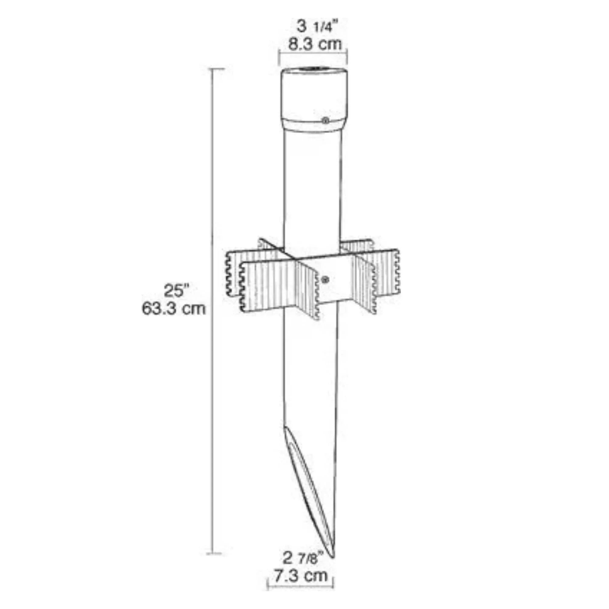 25" Long PVC Mounting Post - Bronze