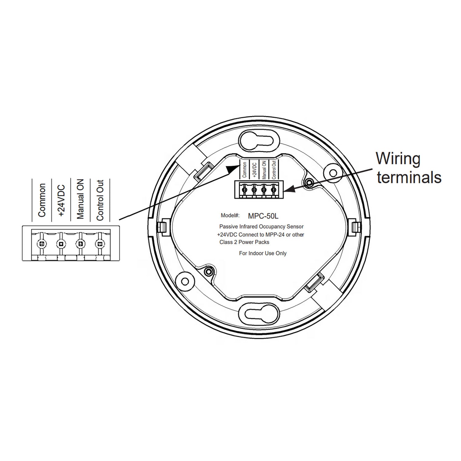 PIR 360° Ceiling Mount Occupancy Sensor, 24VDC, White - Bees Lighting