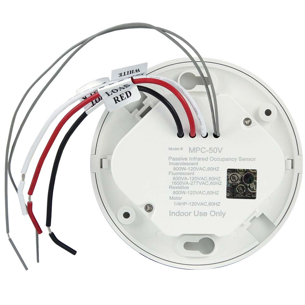 PIR 360° Ceiling Mount Occupancy Sensor, 8A, 120-277V, White