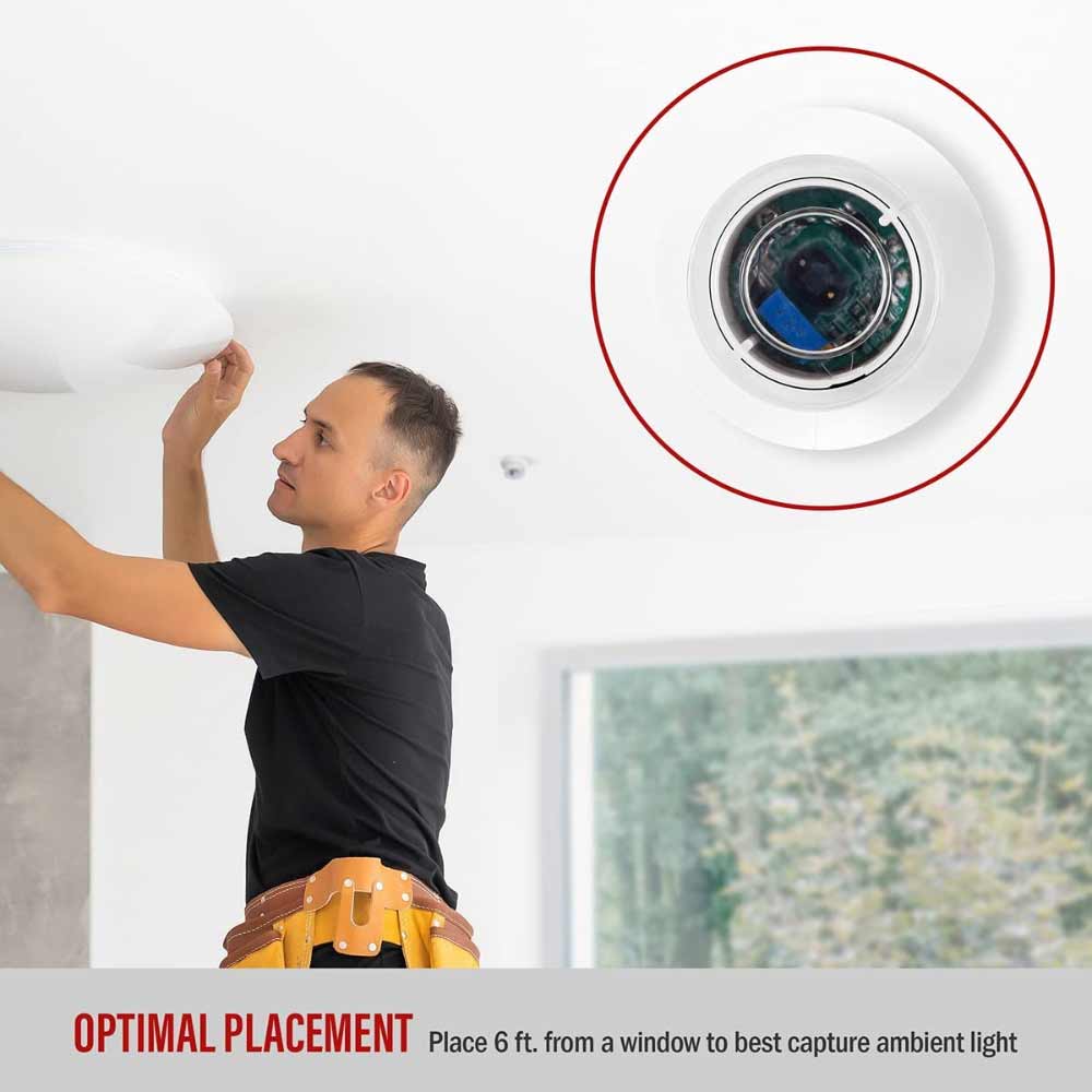 Indoor Daylight Harvesting Sensor, Photosensor 0-10V, 24V, White