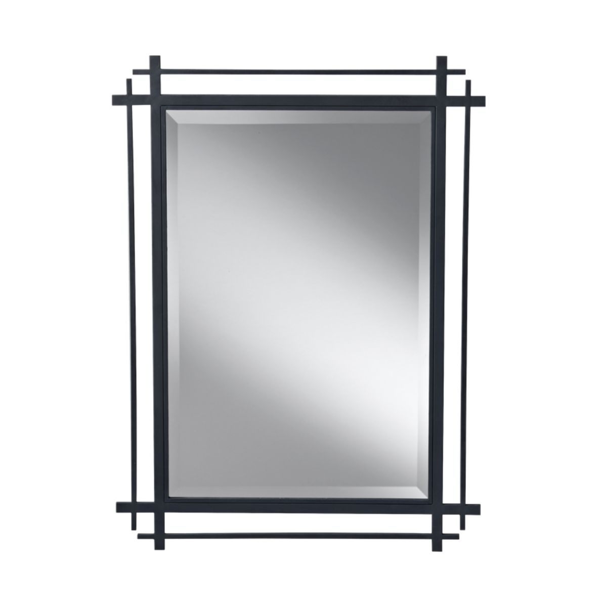 Ethan 27 In. X 37 In. Antique Forged Iron Wall Mirror