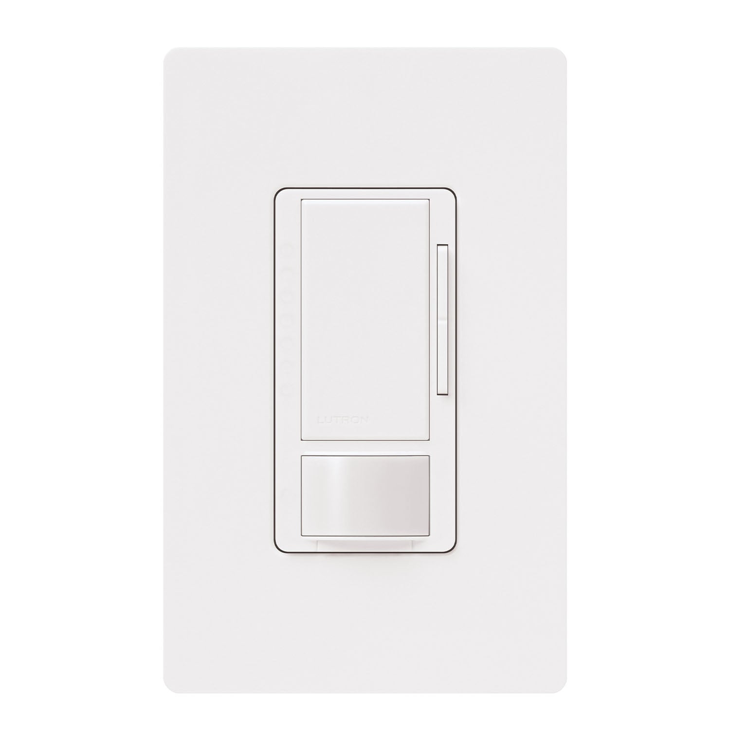 Maestro PIR 180° Vacancy Motion + 0-10V Dimmer Swtich, 8A, 120-277V, White - Bees Lighting