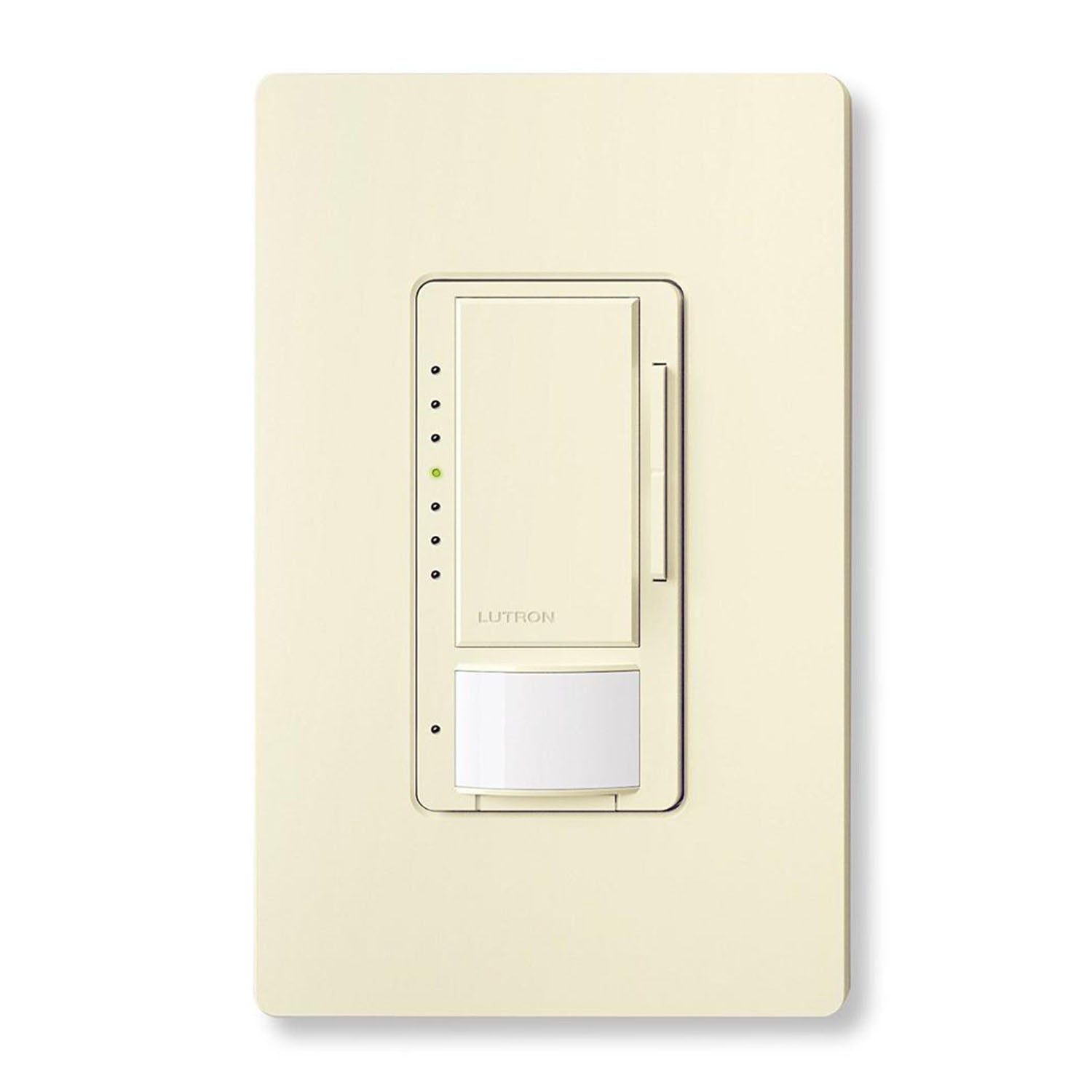 Maestro PIR 180° Vacancy Motion Sensor LED+ Dimmer Switch, 150W, 120V, Light Almond - Bees Lighting