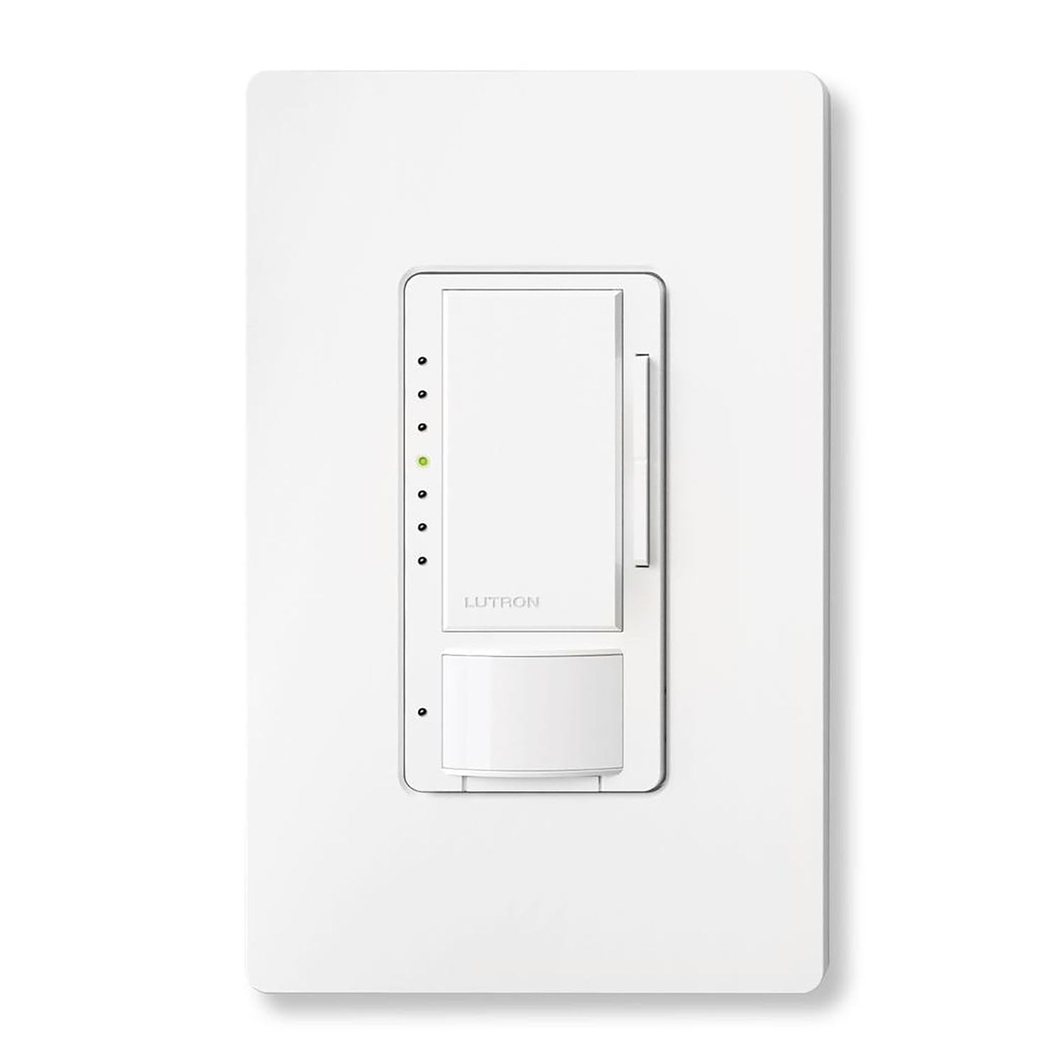 Maestro PIR 180° Vacancy Motion Sensor LED+ Dimmer Switch, 150W, 120V, White - Bees Lighting