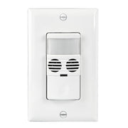 Dual Technology PIR|Ultrasonic 180° Occupancy Motion Sensor Switch, 8A, 120-277V, White - Bees Lighting
