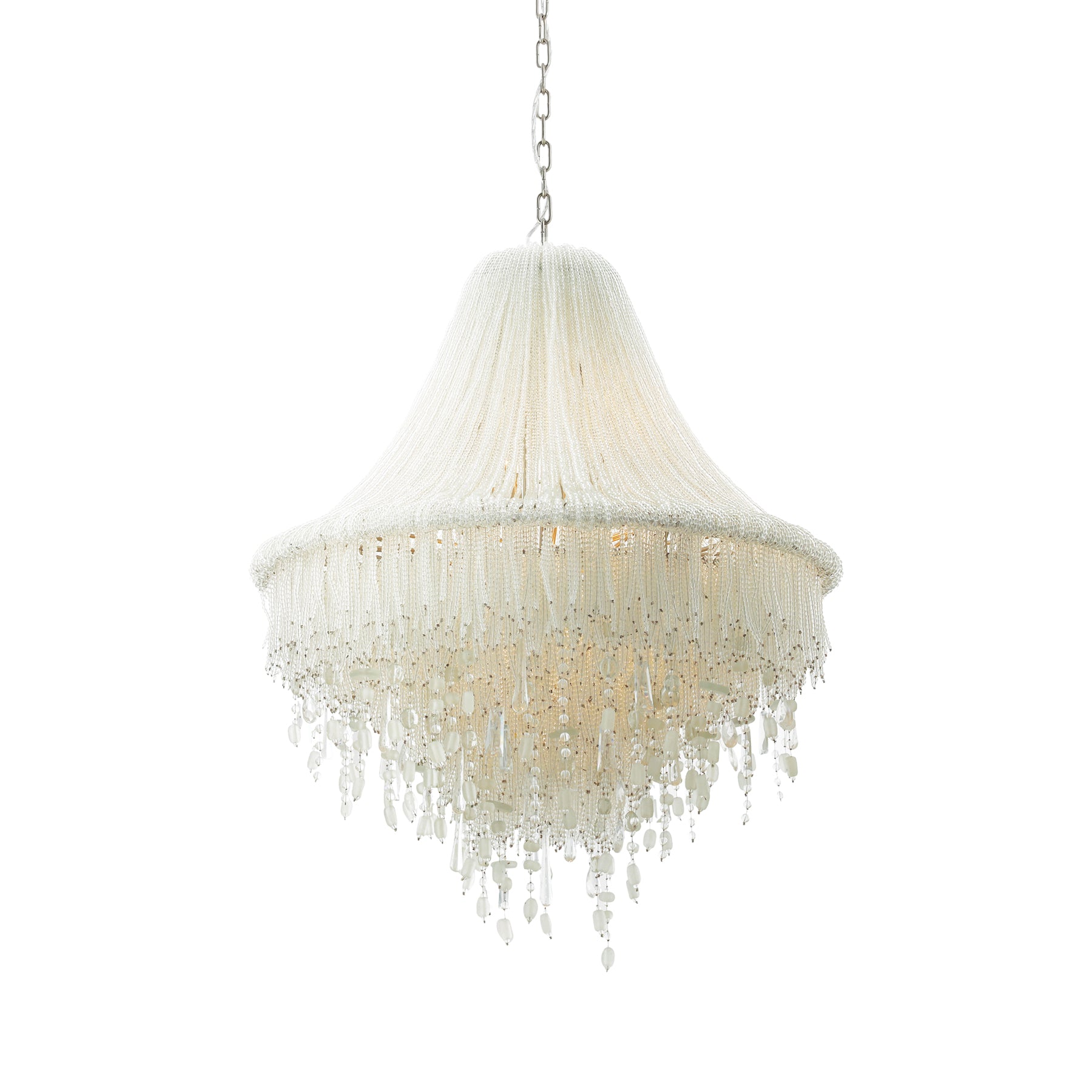 Crystal Reign Pendant Light Silver Finish - Bees Lighting