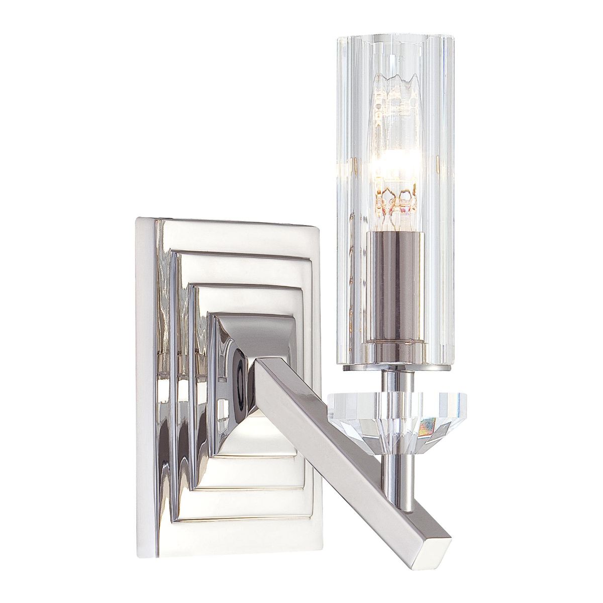 Fusano 10 in. Armed Sconce Polished Nickel finish
