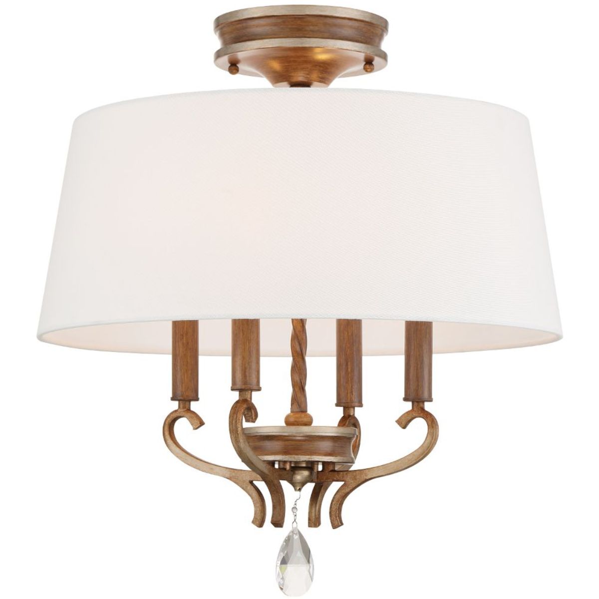 Magnolia Manor 22 in. 4 lights Semi flush Mount Light Bronze & Gold finish - Bees Lighting