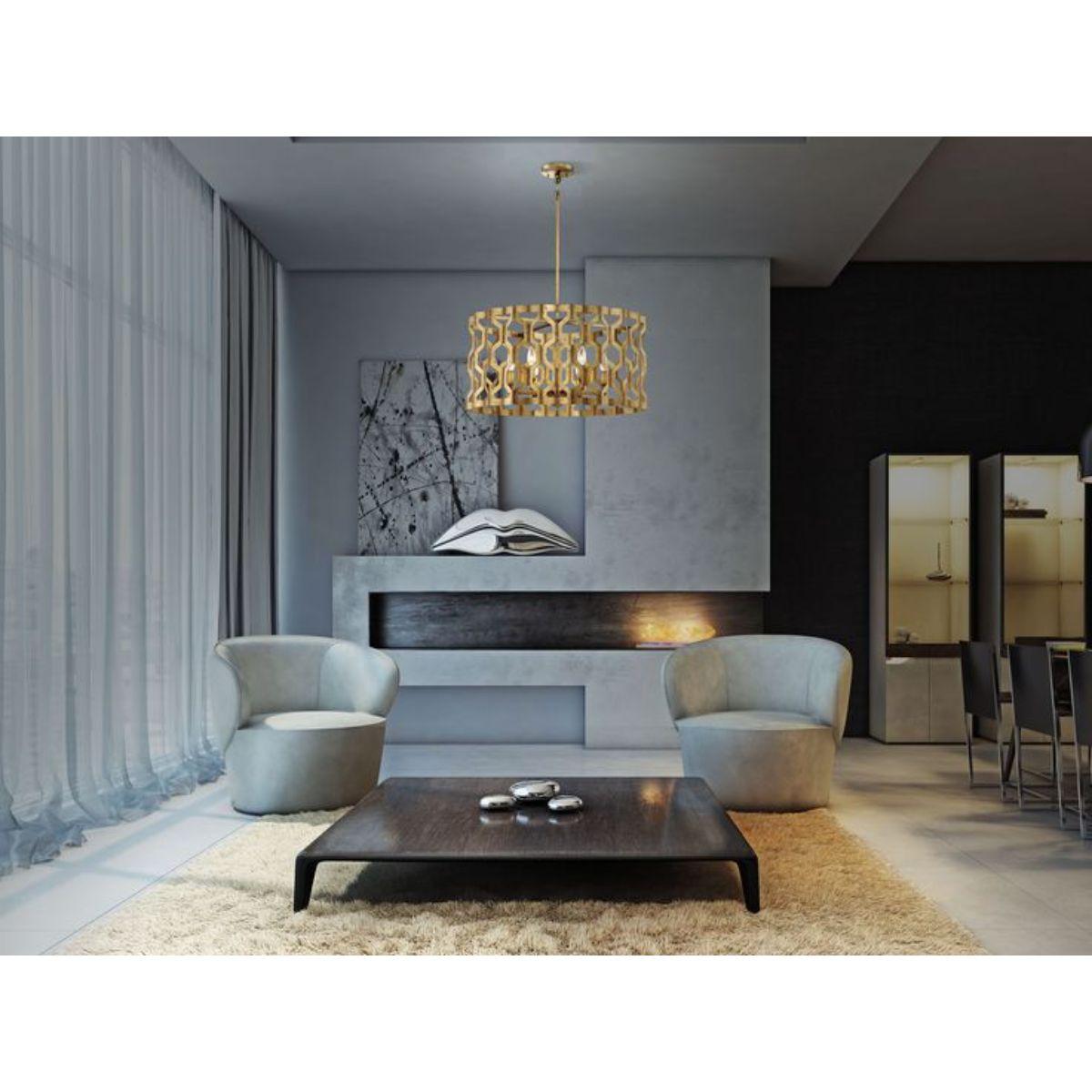 Coronade 16 In. 4 Lights Semi Flush Mount Light Gold Finish - Bees Lighting