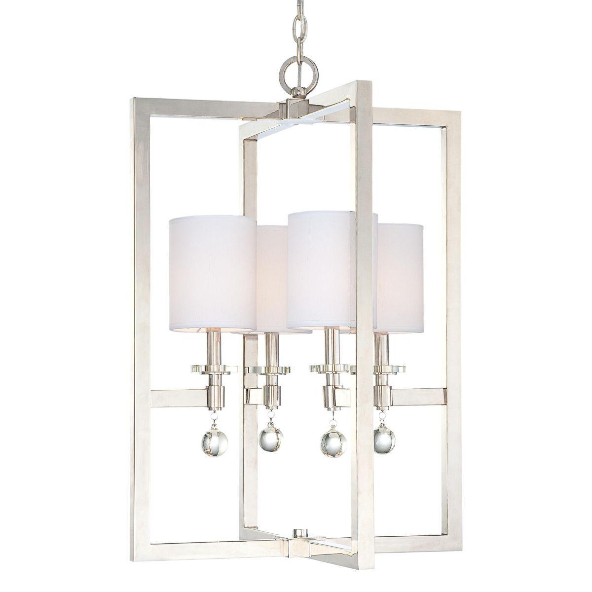 Chadbourne 20 in. 4 lights Pendant Light Polished Nickel Finish - Bees Lighting