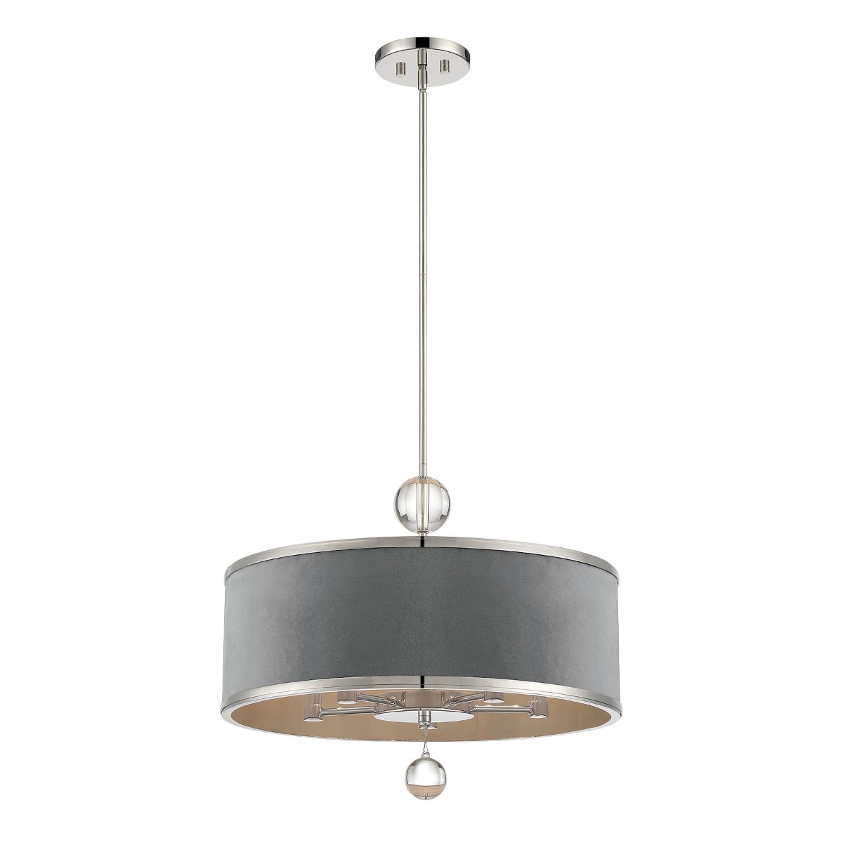 Luxour 20 in. 5 lights Pendant Light Polished Nickel Finish