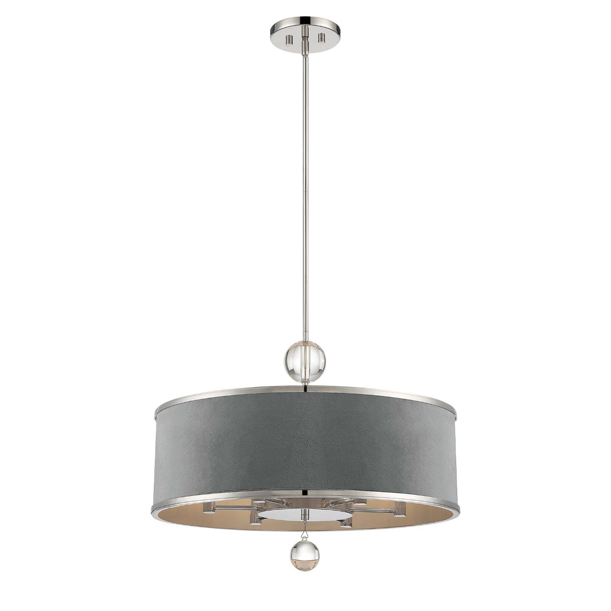 Luxour 24 in. 6 lights Pendant Light Polished Nickel Finish